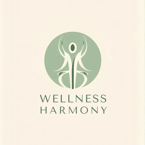 Yoga Pose Logo with Infinity Loop